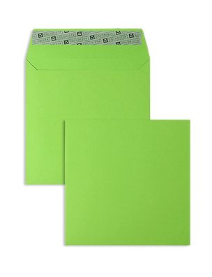100 Briefumschläge Grün 160x160 mm mit Haftklebung