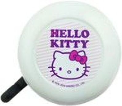 Kinder Fahrradklingel / Glocke "Hello Kitty", weiß/ rosa