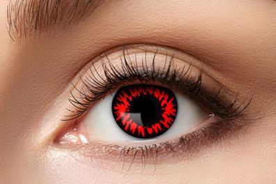 Kontaktlinsen rot, Demon Anime Cosplay Horror Halloween 3 Monatslinsen