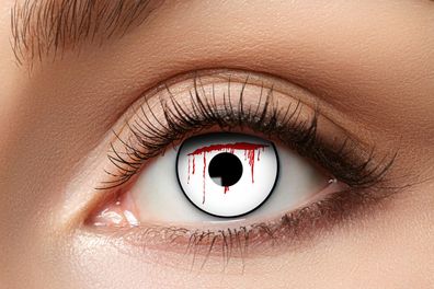 Kontaktlinsen Weiß, Effekt Horror Halloween Cosplay 3 Monatsfarblinse