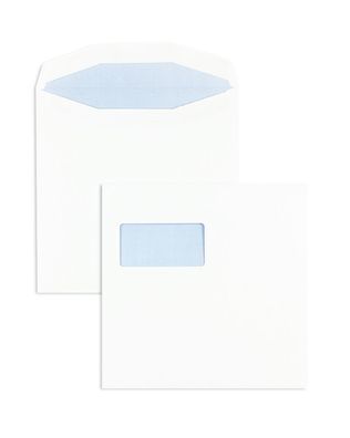 250 Briefumschläge Weiß 220x220 mm mit Haftklebung