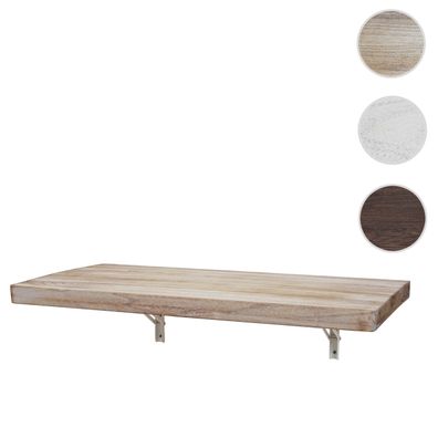 Wandtisch HWC-H48, Wandklapptisch Wandregal Tisch, klappbar Massiv-Holz