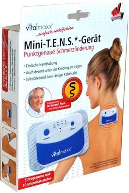 Mini TENS Gerät by Vitalmaxx Punktgenaue Schmerzlinderung Rücken Kopf NEU