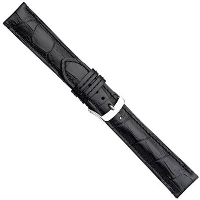 Rom Premium Ersatzband Uhrenarmband Kalbsleder schwarz 20886S