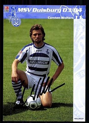 Carsten Wolters MSV Duisburg 2003 Autogrammkarte + A 70465