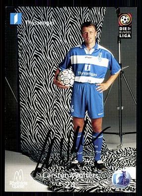 Carsten Wolters MSV Duisburg 1999-00 Autogrammkarte + A 70469