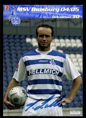 Dirk Lottner MSV Duisburg 2004/05 1. Karte + A 70506