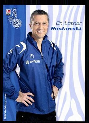Dr. Lothar Roslawski MSV Duisburg 2008-09 Autogrammkarte + A 70509