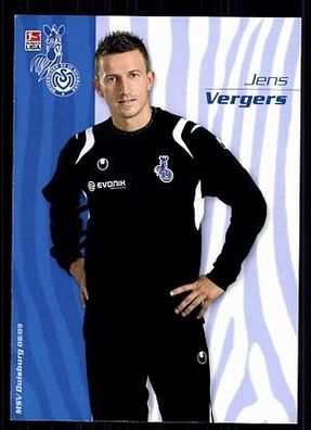 Jens Vergers MSV Duisburg 2008-09 Autogrammkarte + A 70583