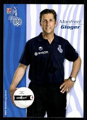 Manfred Gloger MSV Duisburg 2008-09 Autogrammkarte + A 70622