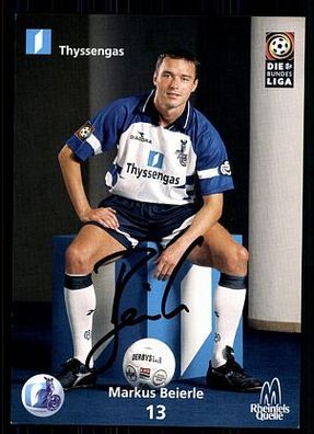 Markus Beierle MSV Duisburg 1998-99 Autogrammkarte + A 70657