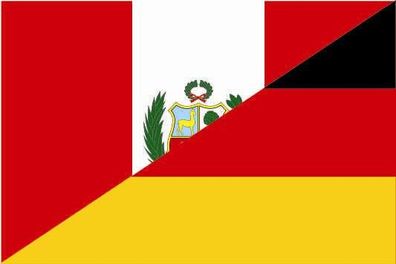 Fahne Flagge Peru-Deutschland Premiumqualität