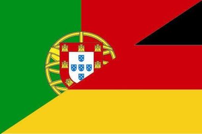 Fahne Flagge Portugal-Deutschland Premiumqualität