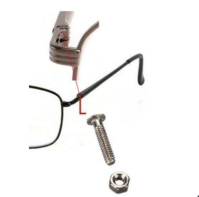 Brillenschrauben Ø1mm Brillen Schrauben Reparatur Gestell Muttern 24-Teile Set