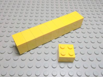 Lego 10 Basic Steine 2x2 hoch gelb 3003 Set 724 726 3826 856 1877