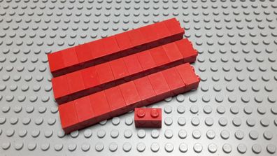 Lego 30 Basic Steine 1x2 Hoch Rot 3004 Legos haben Kratzer3004