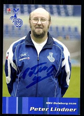 Peter Lindner MSV Duisburg 2005-06 Autogrammkarte + A 70722