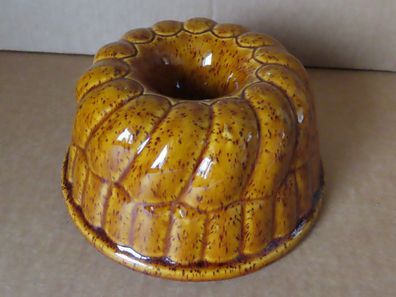 Backform Puddingform braun meliert Keramik Gugelhupf/ ca. 17 cm Ø
