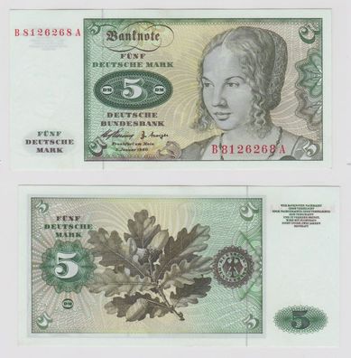 T146086 Banknote 5 DM Deutsche Mark Ro. 262e Schein 2. Jan. 1960 KN B 8126268 A