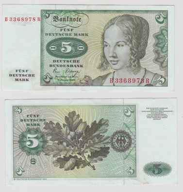 T146188 Banknote 5 DM Deutsche Mark Ro. 285a Schein 2. Jan. 1980 KN B 3368978 R