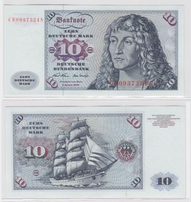 T145536 Banknote 10 DM Deutsche Mark Ro. 270a Schein 2. Jan. 1970 KN CB 0937324 S