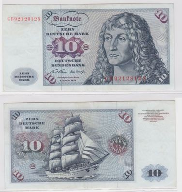 T145446 Banknote 10 DM Deutsche Mark Ro. 270a Schein 2. Jan. 1970 KN CB 9212812 S