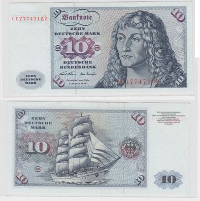 T144944 Banknote 10 DM Deutsche Mark Ro. 270a Schein 2. Jan. 1970 KN CC 7774712 Z