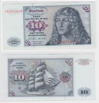 T145657 Banknote 10 DM Deutsche Mark Ro. 270b Schein 2. Jan. 1970 KN CE 8071863 K