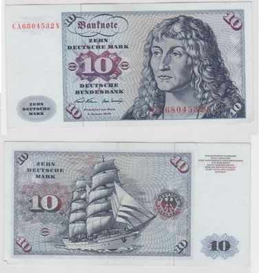 T146915 Banknote 10 DM Deutsche Mark Ro. 270a Schein 2. Jan. 1970 KN CA 6804532 N