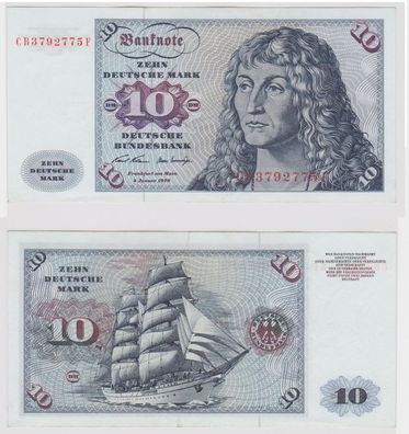 T147587 Banknote 10 DM Deutsche Mark Ro. 270a Schein 2. Jan. 1970 KN CB 3792775 F