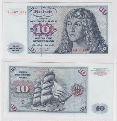 T141757 Banknote 10 DM Deutsche Mark Ro. 270a Schein 2. Jan. 1970 KN CC 4407101 K