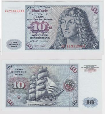 T147530 Banknote 10 DM Deutsche Mark Ro. 270a Schein 2. Jan. 1970 KN CC 7137294 Z