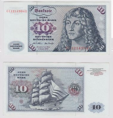 T147039 Banknote 10 DM Deutsche Mark Ro. 270a Schein 2. Jan. 1970 KN CC 1214994 E