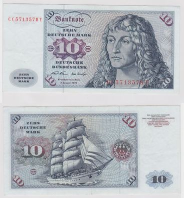 T146874 Banknote 10 DM Deutsche Mark Ro. 270a Schein 2. Jan. 1970 KN CC 5713578 Y