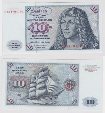 T147500 Banknote 10 DM Deutsche Mark Ro. 270a Schein 2. Jan. 1970 KN CD 8470475 A