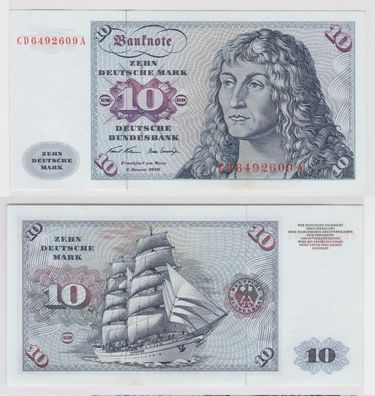 T146899 Banknote 10 DM Deutsche Mark Ro. 270a Schein 2. Jan. 1970 KN CD 6492609 A