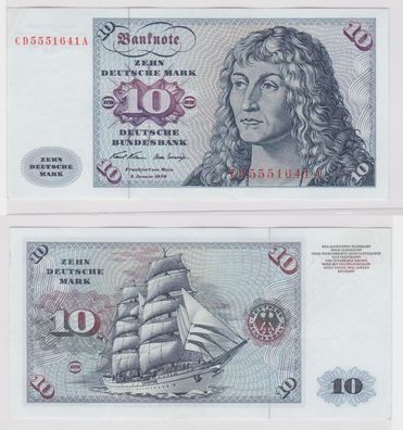 T146890 Banknote 10 DM Deutsche Mark Ro. 270a Schein 2. Jan. 1970 KN CD 5551641 A