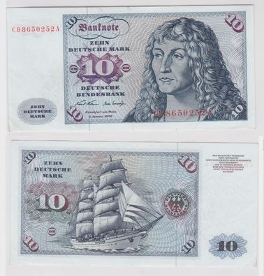 T147569 Banknote 10 DM Deutsche Mark Ro. 270a Schein 2. Jan. 1970 KN CD 8650252 A