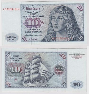 T147450 Banknote 10 DM Deutsche Mark Ro. 270a Schein 2. Jan. 1970 KN CD 7233431 A
