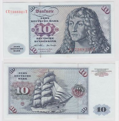 T146888 Banknote 10 DM Deutsche Mark Ro. 270b Schein 2. Jan. 1970 KN CE 7368321 E