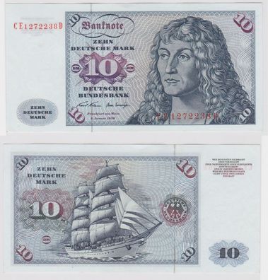 T147540 Banknote 10 DM Deutsche Mark Ro. 270b Schein 2. Jan. 1970 KN CE 1272238 D