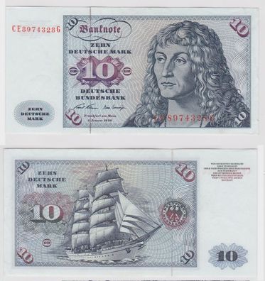 T146930 Banknote 10 DM Deutsche Mark Ro. 270b Schein 2. Jan. 1970 KN CE 8974328 G