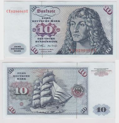 T146900 Banknote 10 DM Deutsche Mark Ro. 270b Schein 2. Jan. 1970 KN CE 0296063 E