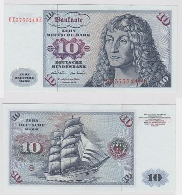 T147531 Banknote 10 DM Deutsche Mark Ro. 270b Schein 2. Jan. 1970 KN CE 5755240 E