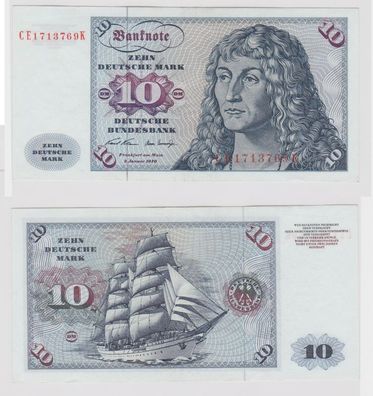 T147451 Banknote 10 DM Deutsche Mark Ro. 270b Schein 2. Jan. 1970 KN CE 1713769 K