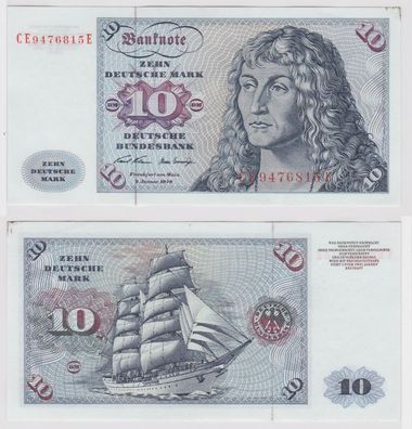 T143351 Banknote 10 DM Deutsche Mark Ro. 270b Schein 2. Jan. 1970 KN CE 9476815 E