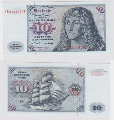 T147291 Banknote 10 DM Deutsche Mark Ro. 270b Schein 2. Jan. 1970 KN CE 2124680 E