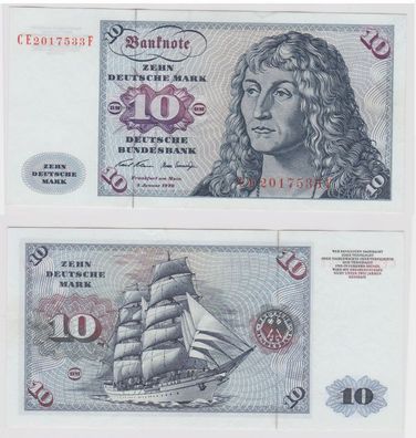 T147484 Banknote 10 DM Deutsche Mark Ro. 270b Schein 2. Jan. 1970 KN CE 2017533 F
