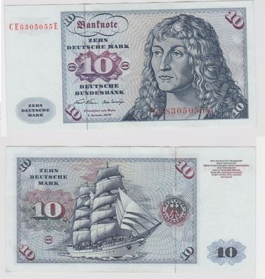 T147538 Banknote 10 DM Deutsche Mark Ro. 270b Schein 2. Jan. 1970 KN CE 8305055 E