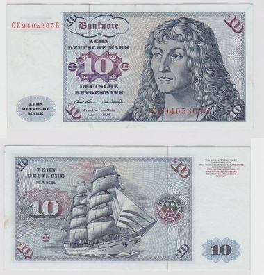 T146952 Banknote 10 DM Deutsche Mark Ro. 270b Schein 2. Jan. 1970 KN CE 9405365 G
